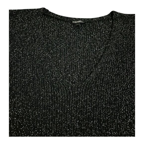 Express 3/4 Sleeve Sweater Black - Picture 1 of 5